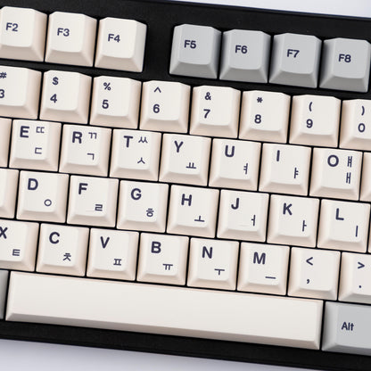 YMDK 142 Heavy Industry Keycaps English Korean Cherry Profile PBT Dye Sub Custom Keycap for MX Mechanical Keyboard Key Caps 65/75/87/98/100/104