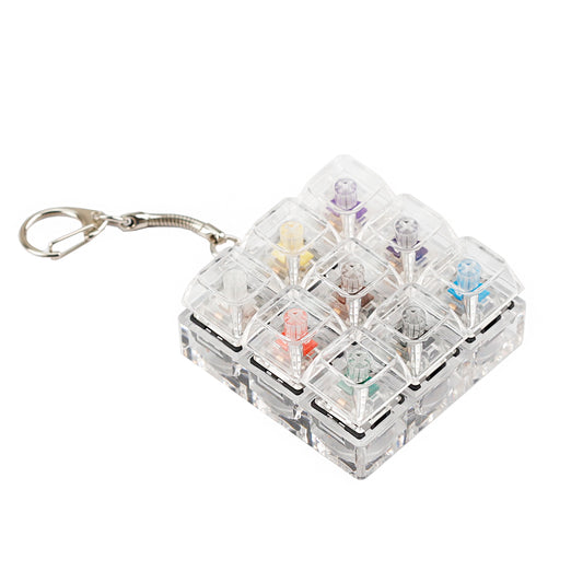 9 Keys Switches Tester(Cherry Gateron Green Clear White Gray Clear Zealio Purple Kailh Box Navy Jade  Switches)