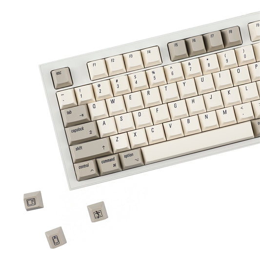 YMDK English Korean 135 Keys MAC Apple Retro Keycaps Cherry Profile PBT Dye Sublimation for 75/87/98/104/108 MX Mechanical Keyboard