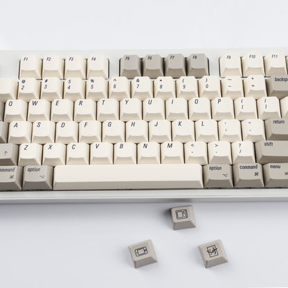 YMDK English Korean 135 Keys MAC Apple Retro Keycaps Cherry Profile PBT Dye Sublimation for 75/87/98/104/108 MX Mechanical Keyboard