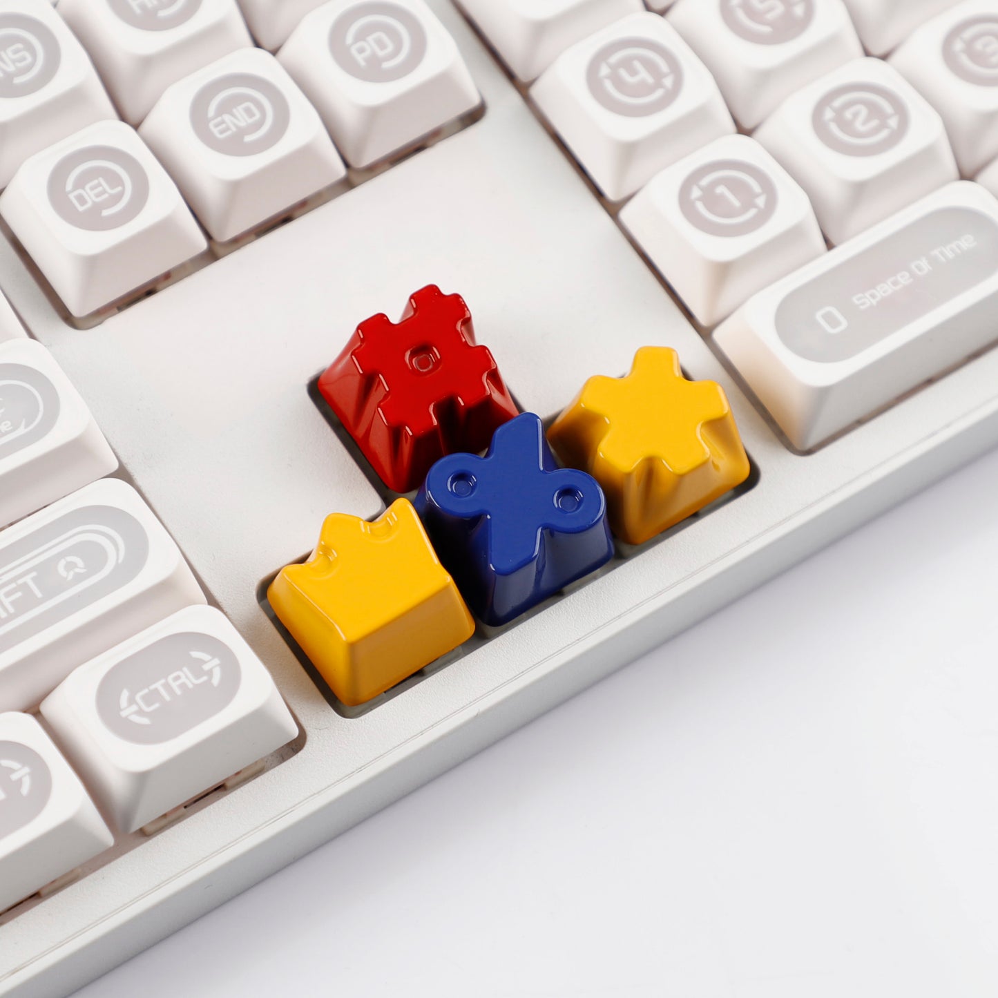 Painted High Gloss Personalized Keycap Zinc Alloy Arrow Keys Red Yellow Blue for MX Mechanical Keyboard