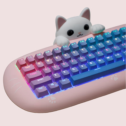 YMDK Meow68 keyboard Cat Custom Triple-Mode RGB Hot Swappable meow 68 Mechanical Keyboard Barebone（Support Macro Programmable Bluetooth＆Wired＆2.4G）