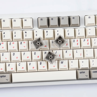 YMDK English Korean 135 Keys MAC Apple Retro Keycaps Cherry Profile PBT Dye Sublimation for 75/87/98/104/108 MX Mechanical Keyboard
