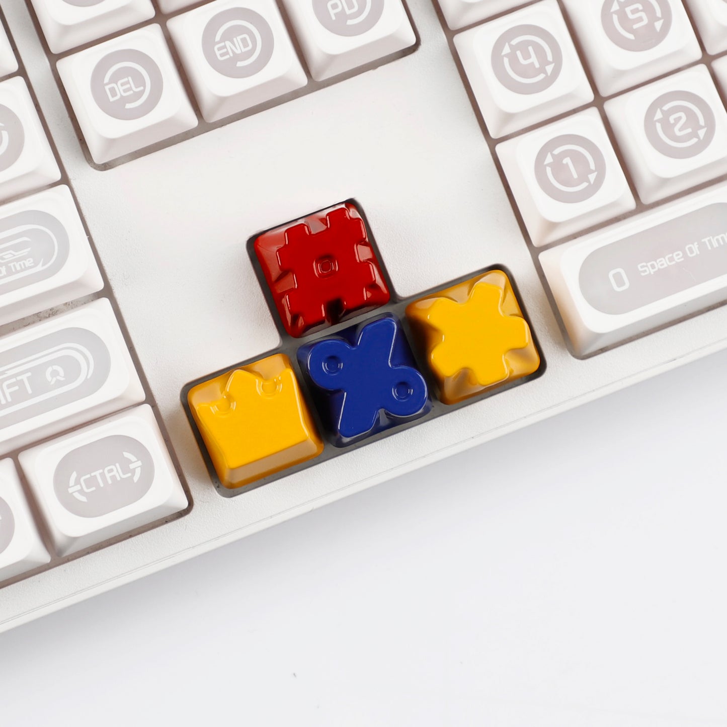 Painted High Gloss Personalized Keycap Zinc Alloy Arrow Keys Red Yellow Blue for MX Mechanical Keyboard