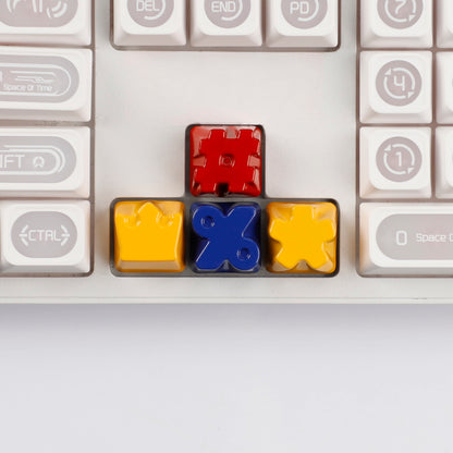 Painted High Gloss Personalized Keycap Zinc Alloy Arrow Keys Red Yellow Blue for MX Mechanical Keyboard