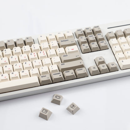 YMDK English Korean 135 Keys MAC Apple Retro Keycaps Cherry Profile PBT Dye Sublimation for 75/87/98/104/108 MX Mechanical Keyboard