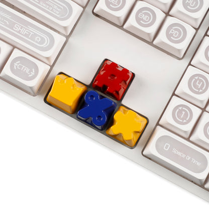 Painted High Gloss Personalized Keycap Zinc Alloy Arrow Keys Red Yellow Blue for MX Mechanical Keyboard