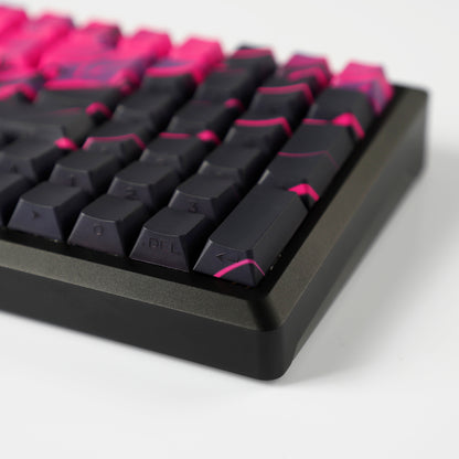 YMDK 131 Coal Briquette Ghost Keycap Cherry Profile Dye Sub Double Shot Sidelit PBT Keycaps for 65/75/87/98/100/104 MX Mechanical keyboard