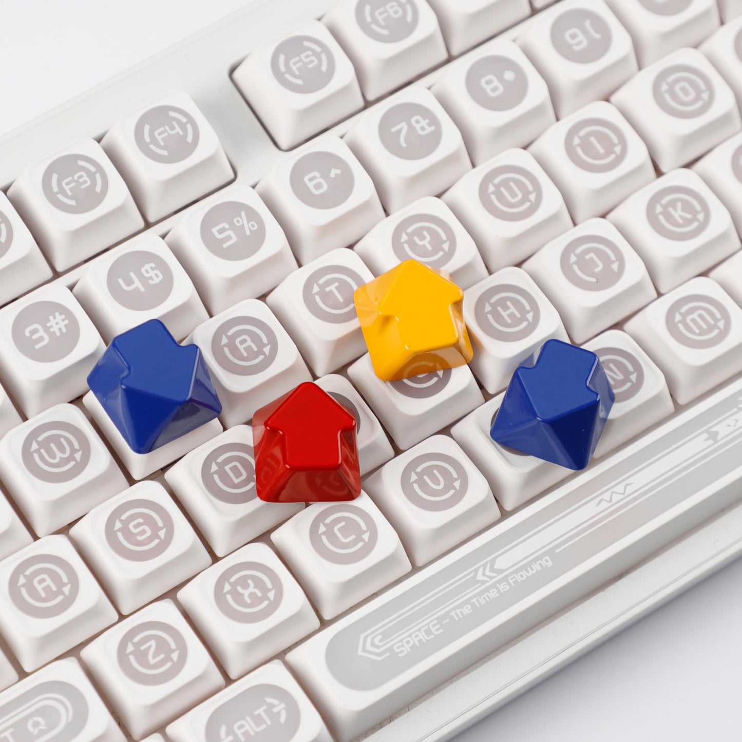 Painted High Gloss Personalized Keycap Zinc Alloy Arrow Keys Red Yellow Blue for MX Mechanical Keyboard