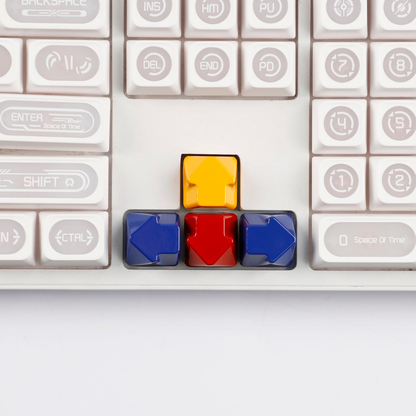 Painted High Gloss Personalized Keycap Zinc Alloy Arrow Keys Red Yellow Blue for MX Mechanical Keyboard