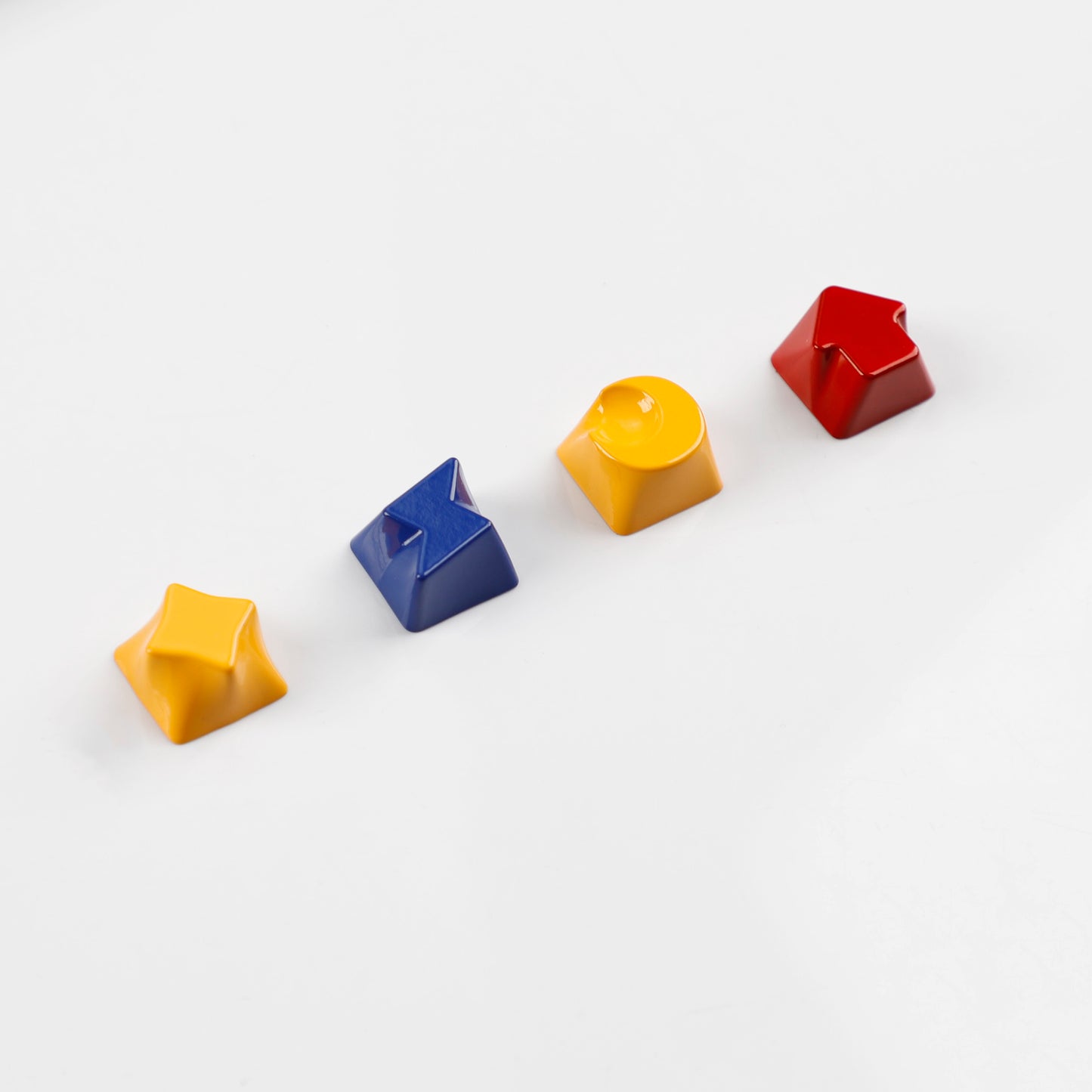 Painted High Gloss Personalized Keycap Zinc Alloy Arrow Keys Red Yellow Blue for MX Mechanical Keyboard