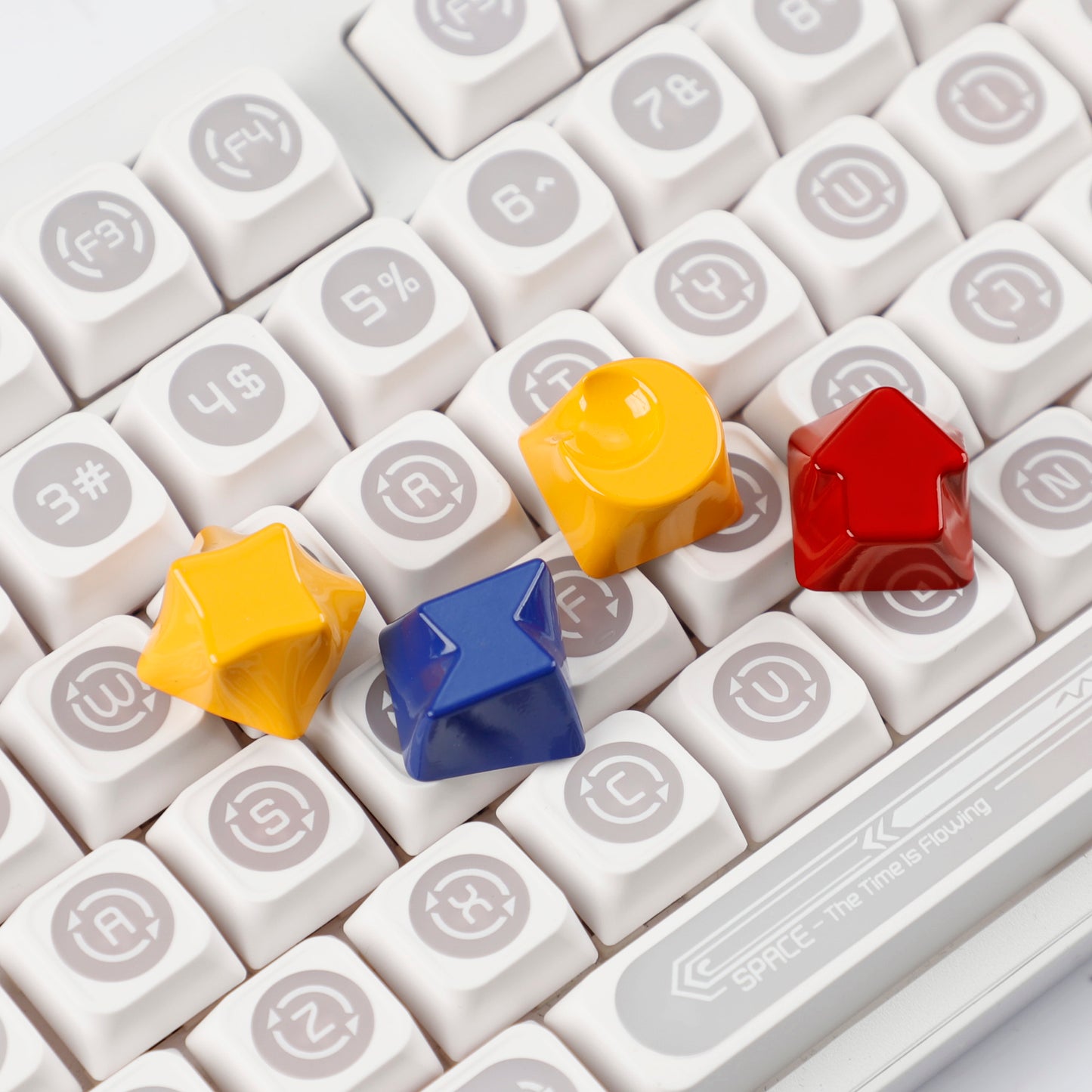 Painted High Gloss Personalized Keycap Zinc Alloy Arrow Keys Red Yellow Blue for MX Mechanical Keyboard