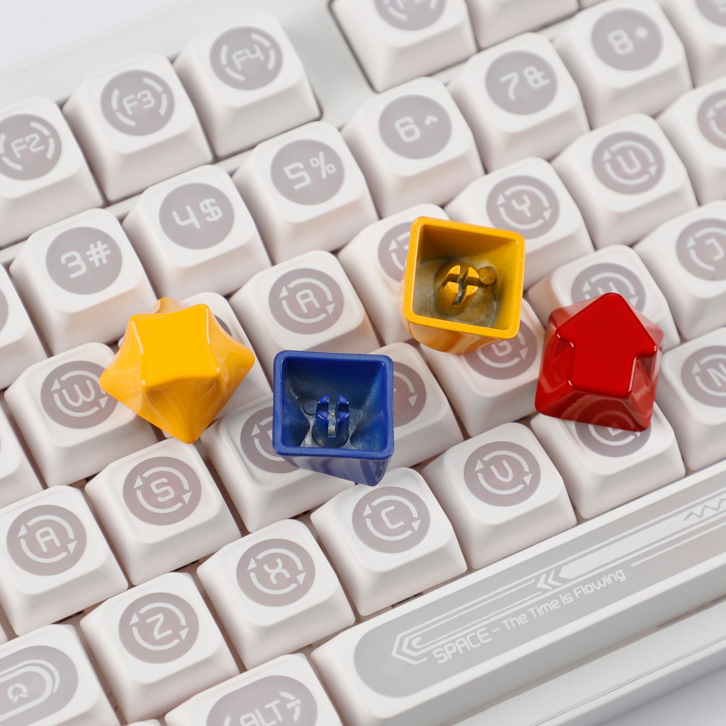 Painted High Gloss Personalized Keycap Zinc Alloy Arrow Keys Red Yellow Blue for MX Mechanical Keyboard