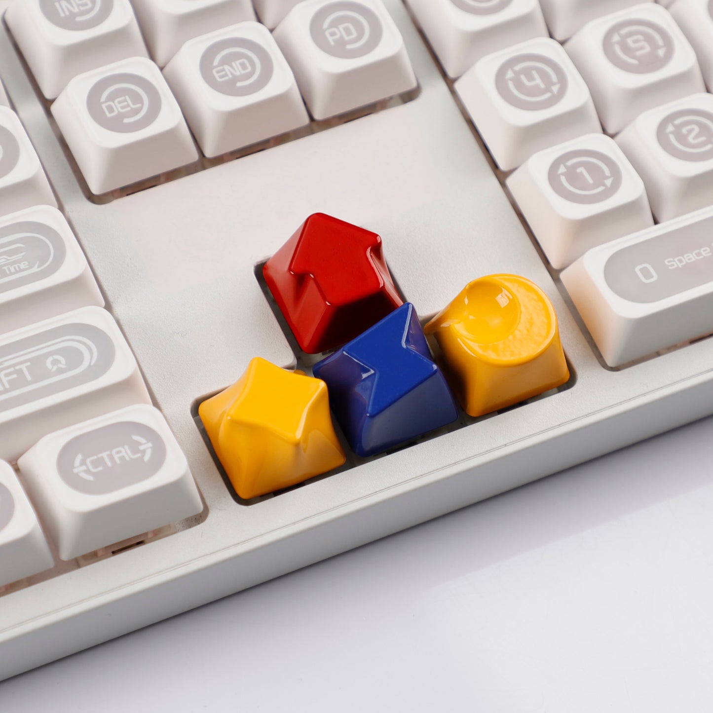 Painted High Gloss Personalized Keycap Zinc Alloy Arrow Keys Red Yellow Blue for MX Mechanical Keyboard