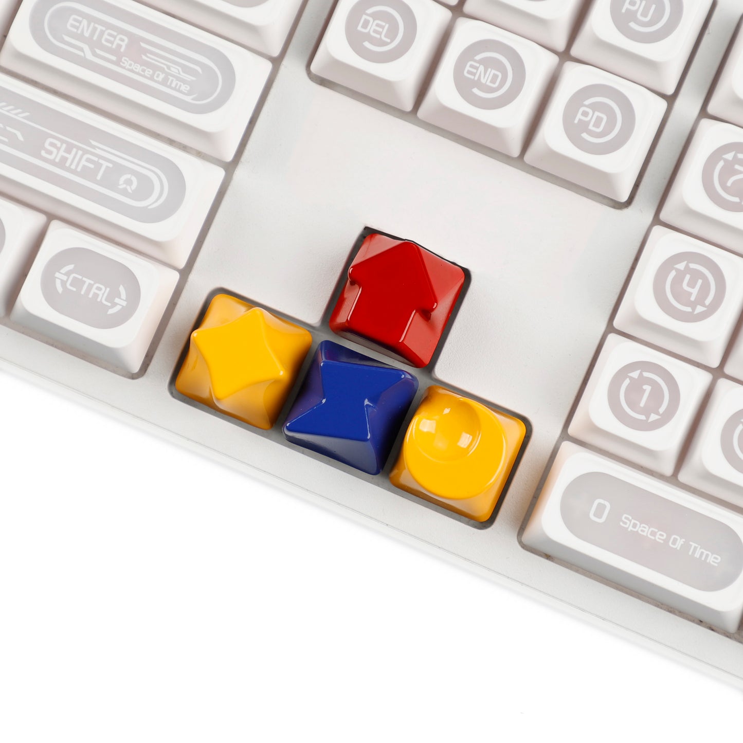 Painted High Gloss Personalized Keycap Zinc Alloy Arrow Keys Red Yellow Blue for MX Mechanical Keyboard