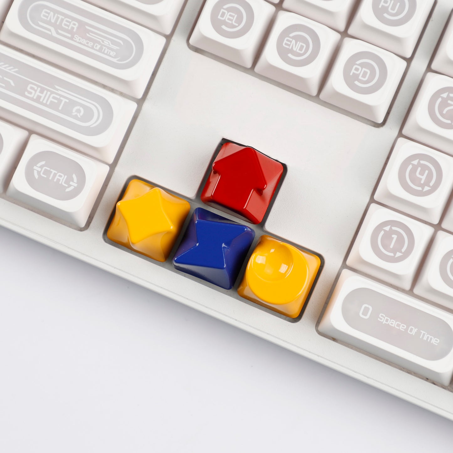 Painted High Gloss Personalized Keycap Zinc Alloy Arrow Keys Red Yellow Blue for MX Mechanical Keyboard