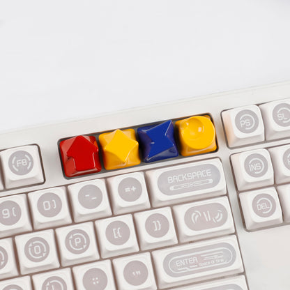 Painted High Gloss Personalized Keycap Zinc Alloy Arrow Keys Red Yellow Blue for MX Mechanical Keyboard