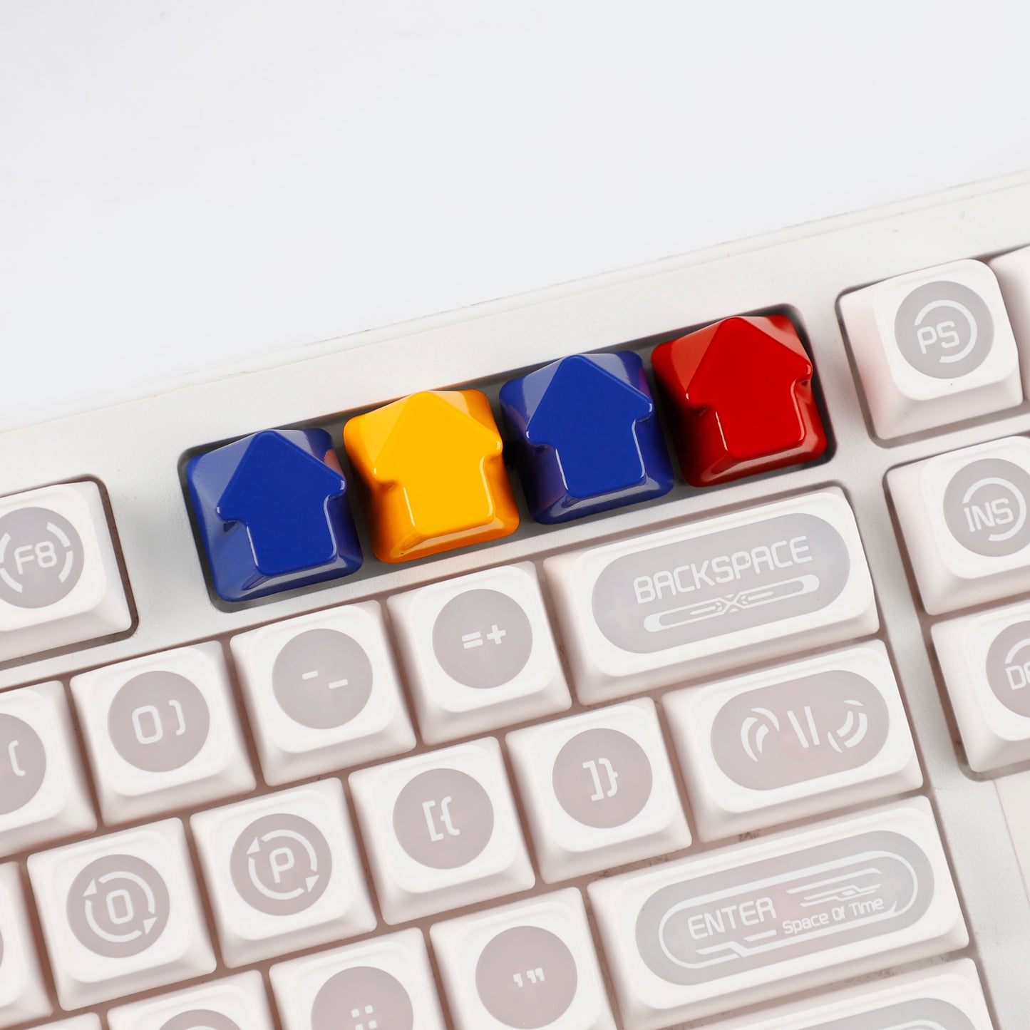 Painted High Gloss Personalized Keycap Zinc Alloy Arrow Keys Red Yellow Blue for MX Mechanical Keyboard