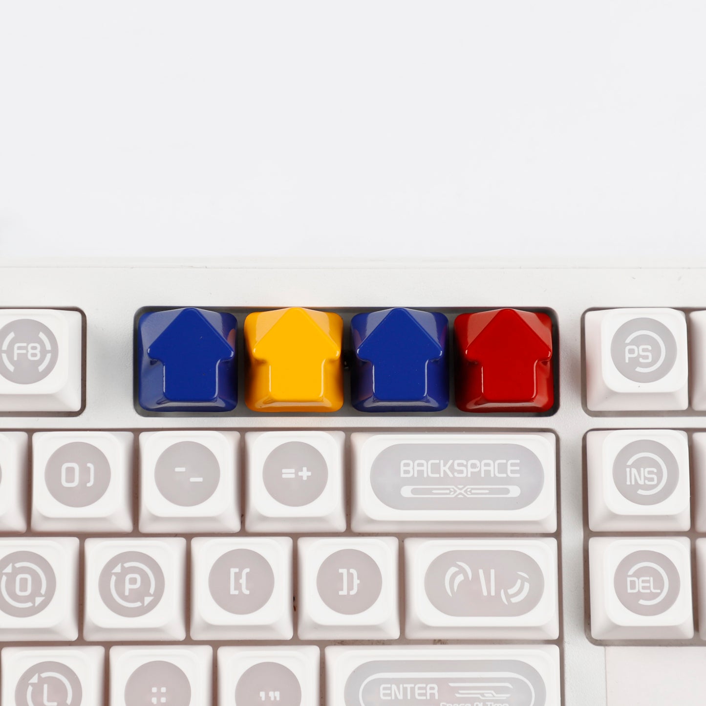 Painted High Gloss Personalized Keycap Zinc Alloy Arrow Keys Red Yellow Blue for MX Mechanical Keyboard