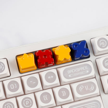 Painted High Gloss Personalized Keycap Zinc Alloy Arrow Keys Red Yellow Blue for MX Mechanical Keyboard
