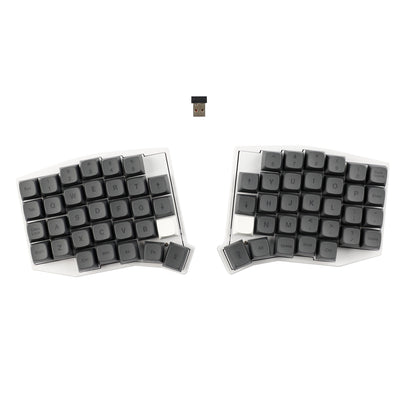 YMDK Sofle Wireless Split Keyboard 2.4Ghz 64 Keys Ergonomic Hotswappable 60% Layout 3D PLA Vial All Key Programmable Mini Independent Gaming Keyboard Kit