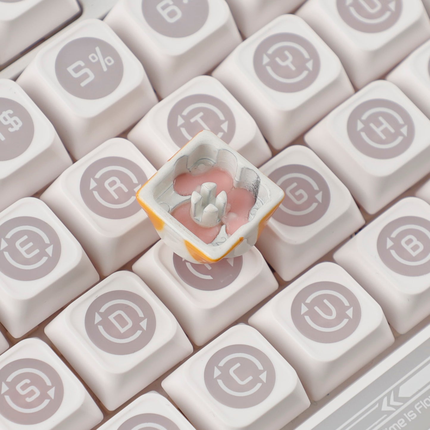 YMDK Metal Keycap Cat Claw Tiger Skin Novelty Keycaps for Cherry MX Mechanical Keyboard