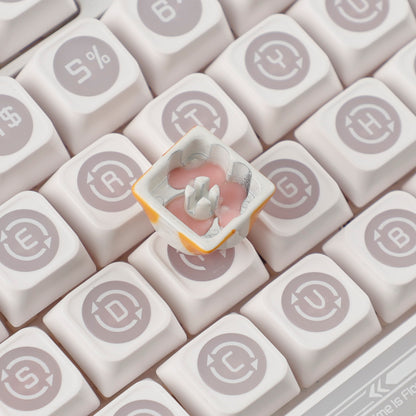 YMDK Metal Keycap Cat Claw Tiger Skin Novelty Keycaps for Cherry MX Mechanical Keyboard