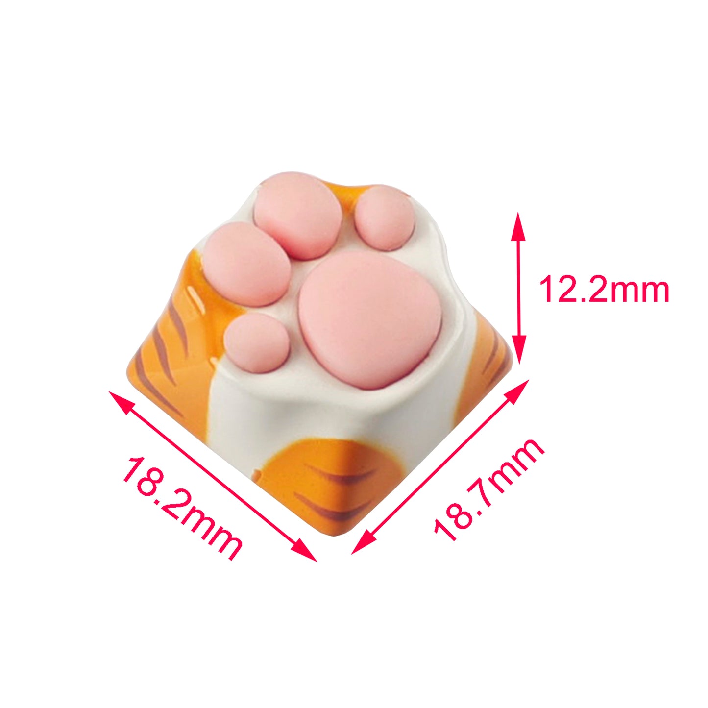 YMDK Metal Keycap Cat Claw Tiger Skin Novelty Keycaps for Cherry MX Mechanical Keyboard