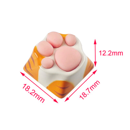 YMDK Metal Keycap Cat Claw Tiger Skin Novelty Keycaps for Cherry MX Mechanical Keyboard