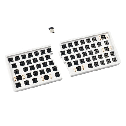 YMDK W64 Wireless Split Keyboard 2.4Ghz 66 Keys Ergonomic Hotswappable 60% Layout 3D PLA Vial All Key Programmable Independent Gaming Keyboard Kit