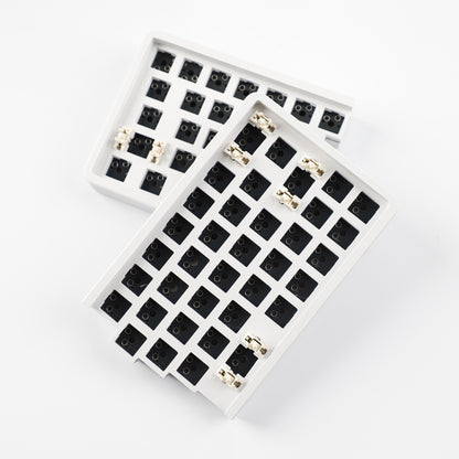 YMDK W64 Wireless Split Keyboard 2.4Ghz 66 Keys Ergonomic Hotswappable 60% Layout 3D PLA Vial All Key Programmable Independent Gaming Keyboard Kit