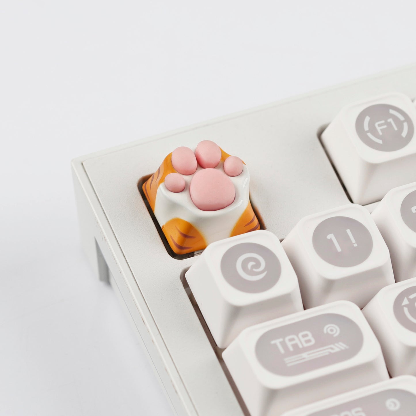 YMDK Metal Keycap Cat Claw Tiger Skin Novelty Keycaps for Cherry MX Mechanical Keyboard