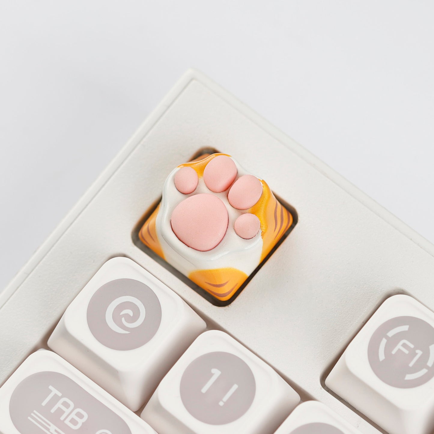 YMDK Metal Keycap Cat Claw Tiger Skin Novelty Keycaps for Cherry MX Mechanical Keyboard