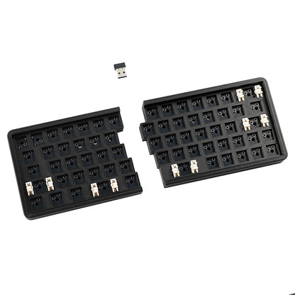 YMDK W64 Wireless Split Keyboard 2.4Ghz 66 Keys Ergonomic Hotswappable 60% Layout 3D PLA Vial All Key Programmable Independent Gaming Keyboard Kit