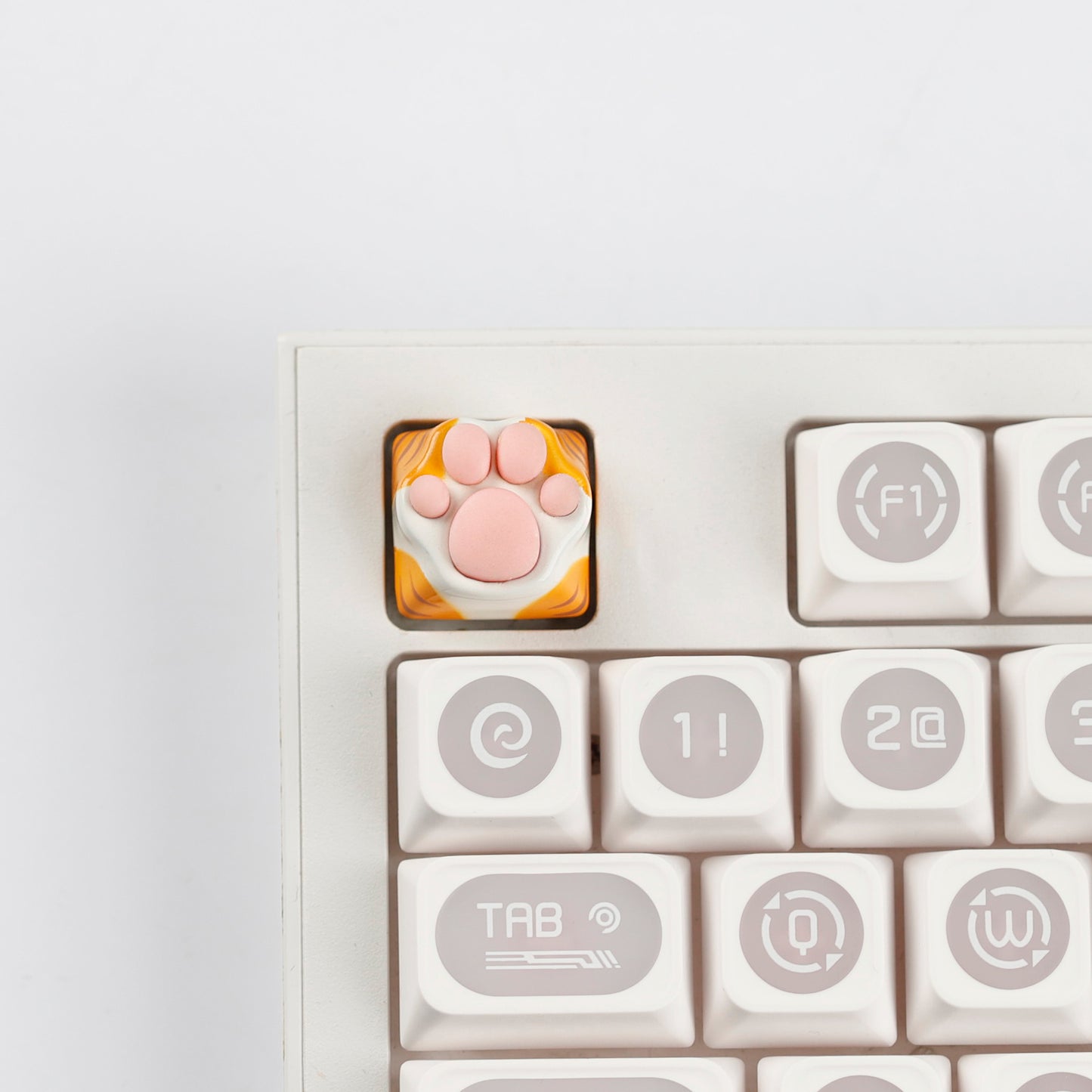 YMDK Metal Keycap Cat Claw Tiger Skin Novelty Keycaps for Cherry MX Mechanical Keyboard