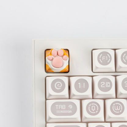 YMDK Metal Keycap Cat Claw Tiger Skin Novelty Keycaps for Cherry MX Mechanical Keyboard