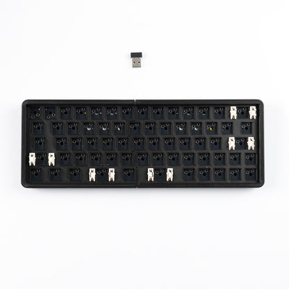 YMDK W64 Wireless Split Keyboard 2.4Ghz 66 Keys Ergonomic Hotswappable 60% Layout 3D PLA Vial All Key Programmable Independent Gaming Keyboard Kit