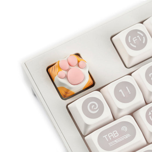 YMDK Metal Keycap Cat Claw Tiger Skin Novelty Keycaps for Cherry MX Mechanical Keyboard