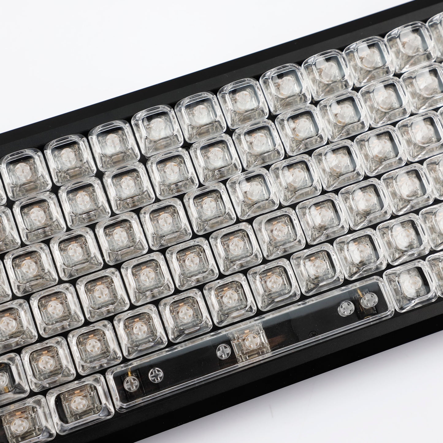 YMDK Pure White MOA Profile Keycap 129 Key Simple Style PBT Dye Sublimation Custom Keycaps for 61/68/84/87/98/104/108 MX Mechanical Keyboard