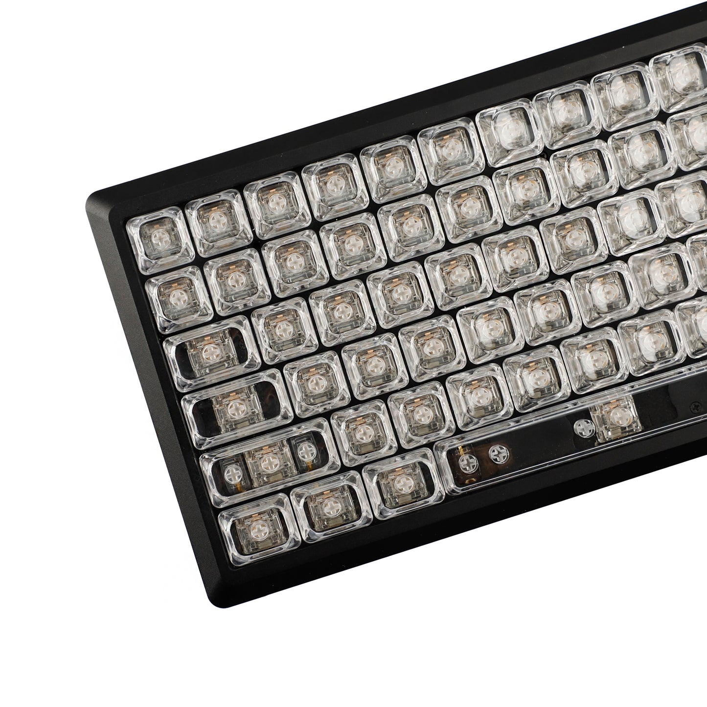 YMDK Pure White MOA Profile Keycap 129 Key Simple Style PBT Dye Sublimation Custom Keycaps for 61/68/84/87/98/104/108 MX Mechanical Keyboard
