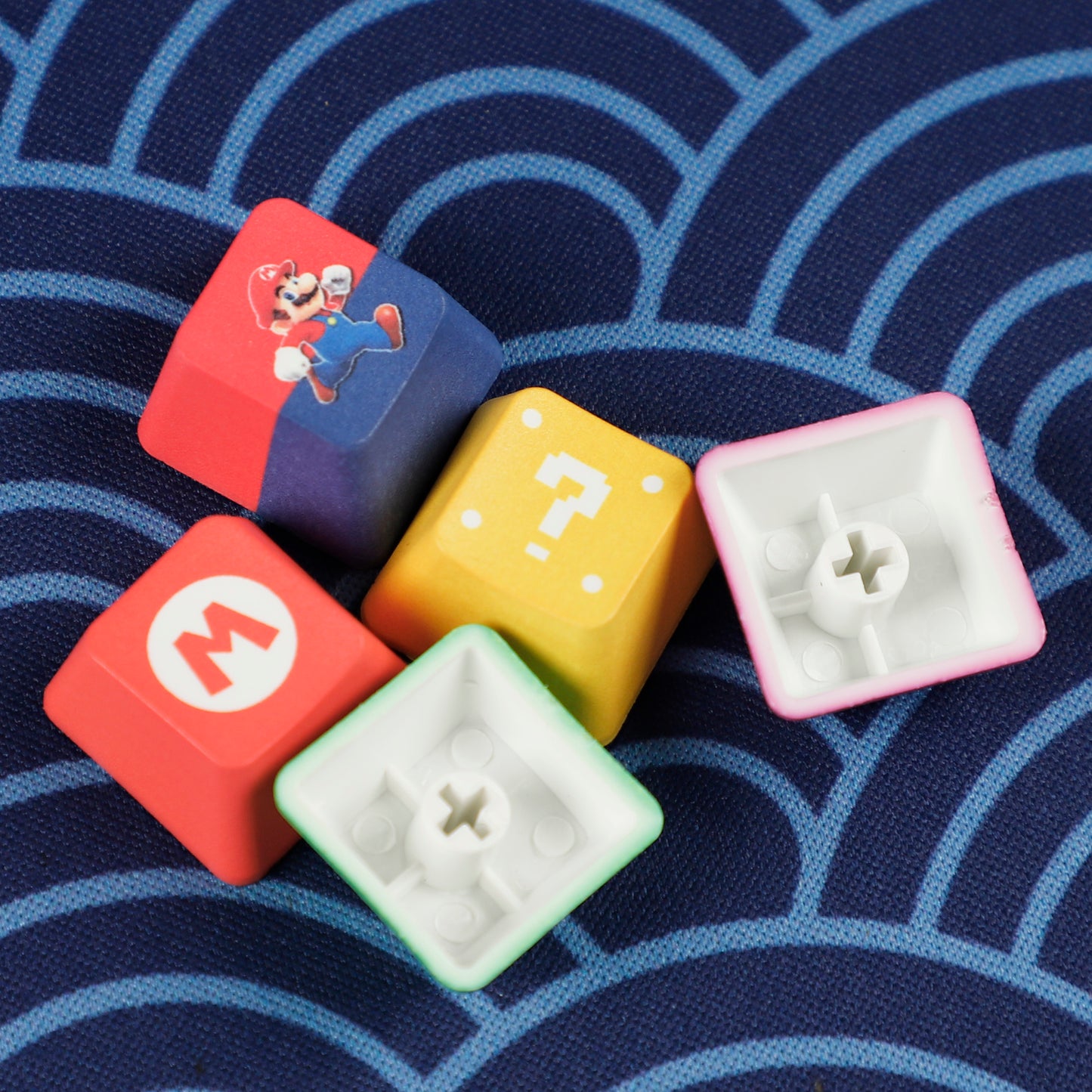 Pacman Theme or Mario Theme OEM Profile keycaps(Five Dye PBT Custom Sublimation )