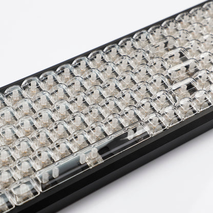 YMDK Pure White MOA Profile Keycap 129 Key Simple Style PBT Dye Sublimation Custom Keycaps for 61/68/84/87/98/104/108 MX Mechanical Keyboard
