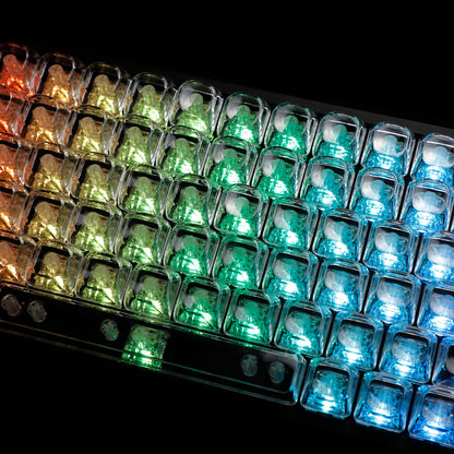 White Clear Blank Keycaps PBT PC MOA Profile Modifier Space Shift Keys 1.25u 1.5u 1.75u 2u 2.25u 2.75u 6.25u DIY