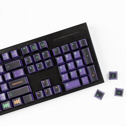 YMDK 151 Keys Comic Retro Machinery Cherry Profile PBT 5 Sides Dye Sublimation Keycaps for MX Mechanical Keyboards 75/87/98/104/108