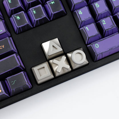 YMDK 1 pcs Metal Game Console Custom Keycaps Mechanical Keyboard Caps Alloy Gaming DIY Key Caps Personality Stress Relief