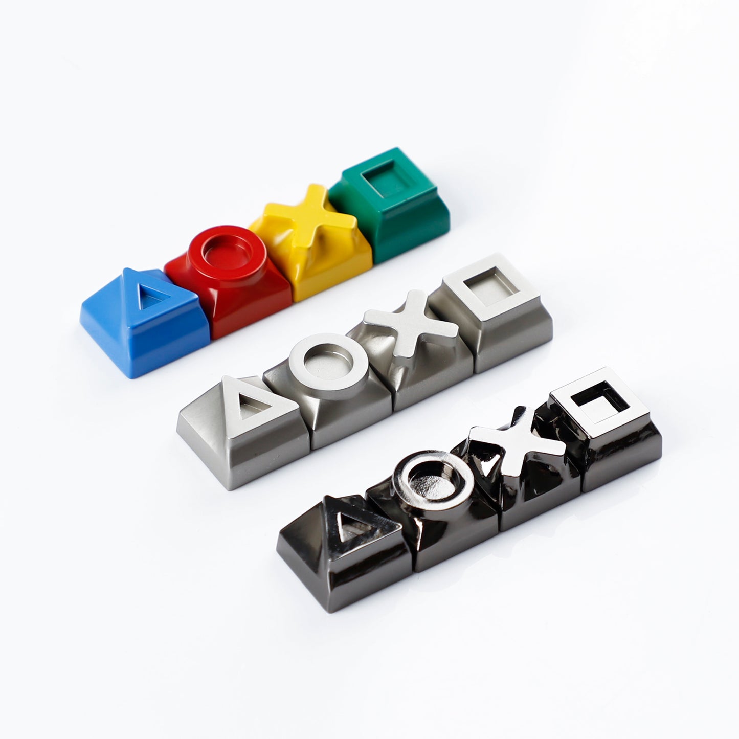 YMDK Metal Game Console Keycaps Arrow Keys Custom Mechanical Keyboard Caps Full Alloy Gaming Key Caps Set for Personality Stress Relief