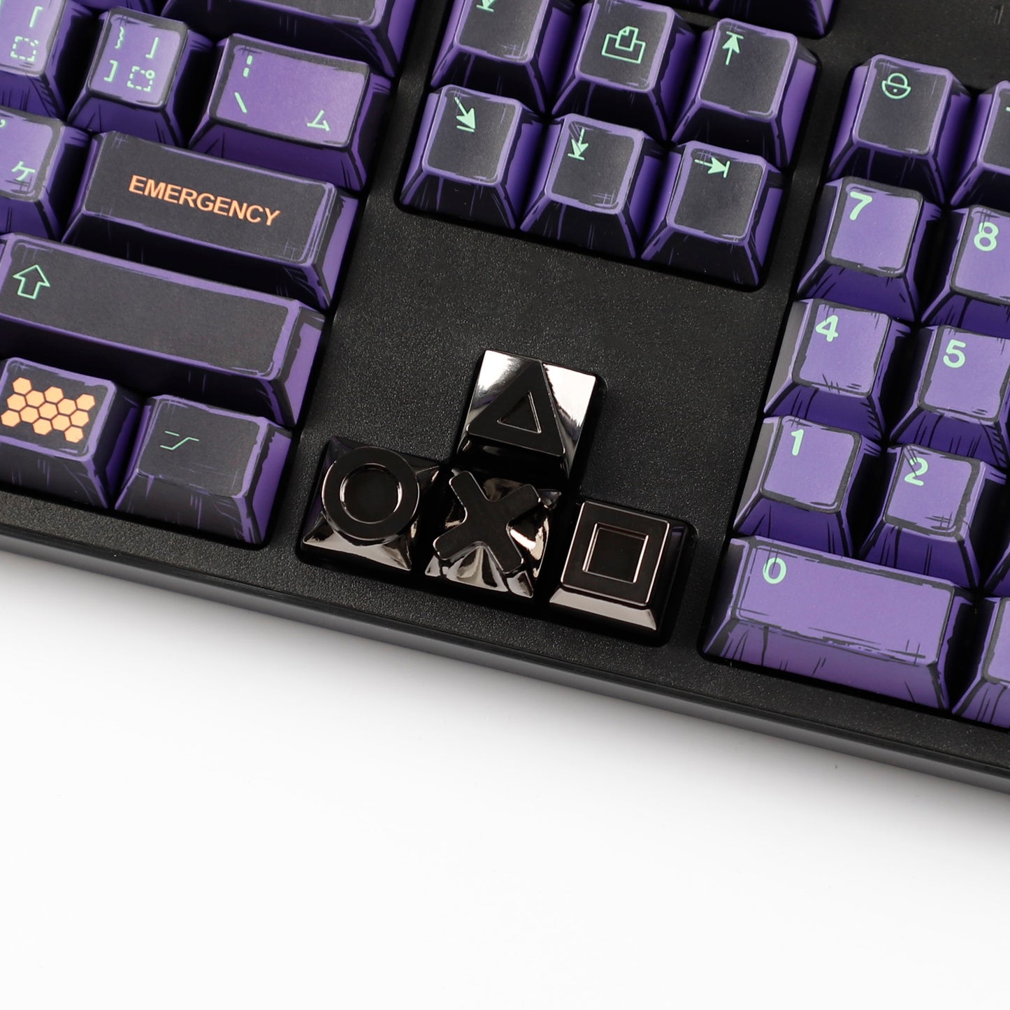 YMDK Metal Game Console Keycaps Arrow Keys Custom Mechanical Keyboard Caps Full Alloy Gaming Key Caps Set for Personality Stress Relief
