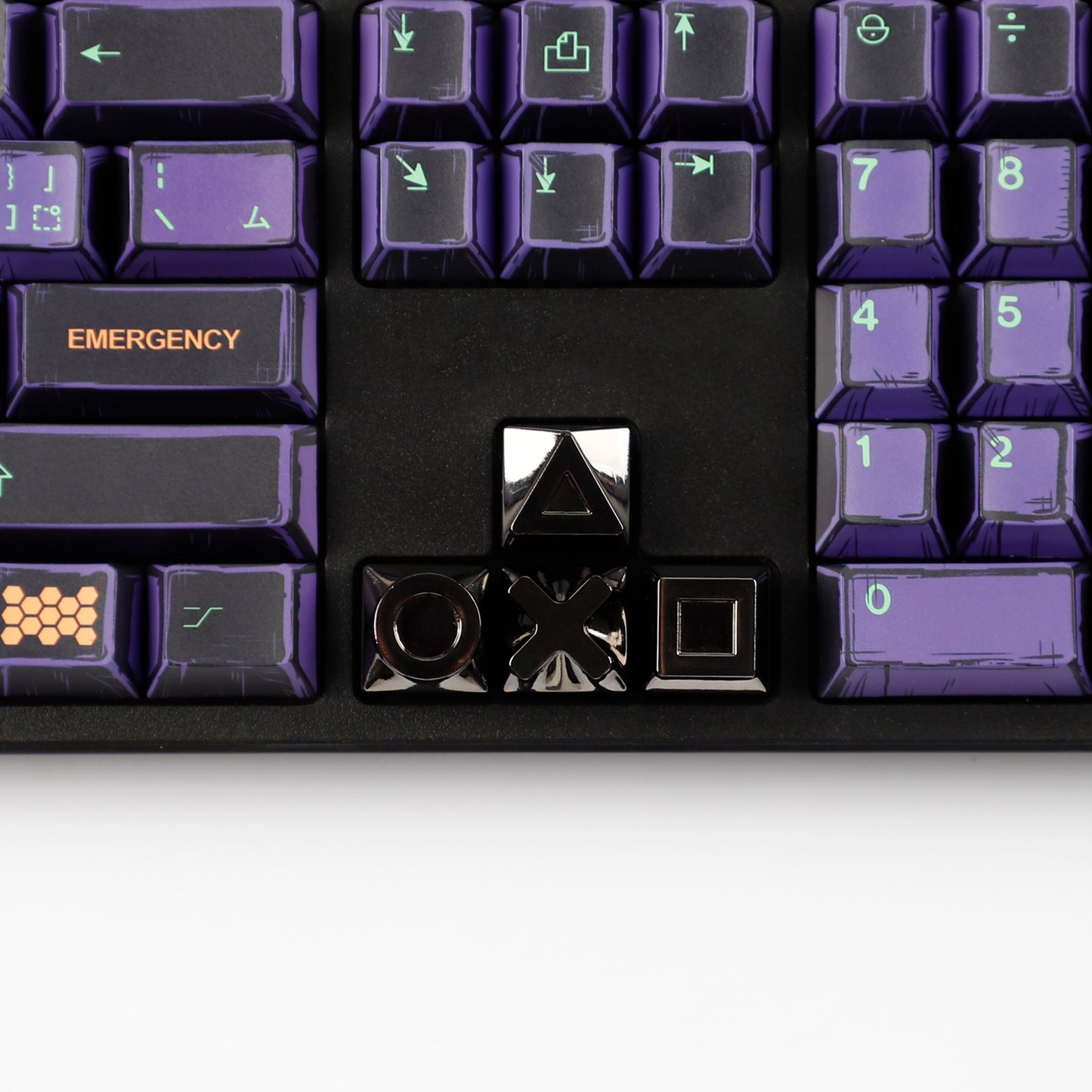 YMDK Metal Game Console Keycaps Arrow Keys Custom Mechanical Keyboard Caps Full Alloy Gaming Key Caps Set for Personality Stress Relief