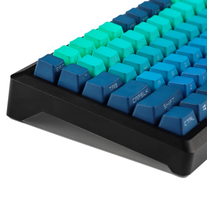 YMDK Blue Green Gradient Side-Lit 134 Keycaps(Double Shot OEM Profile/104 TKL 61 Using)