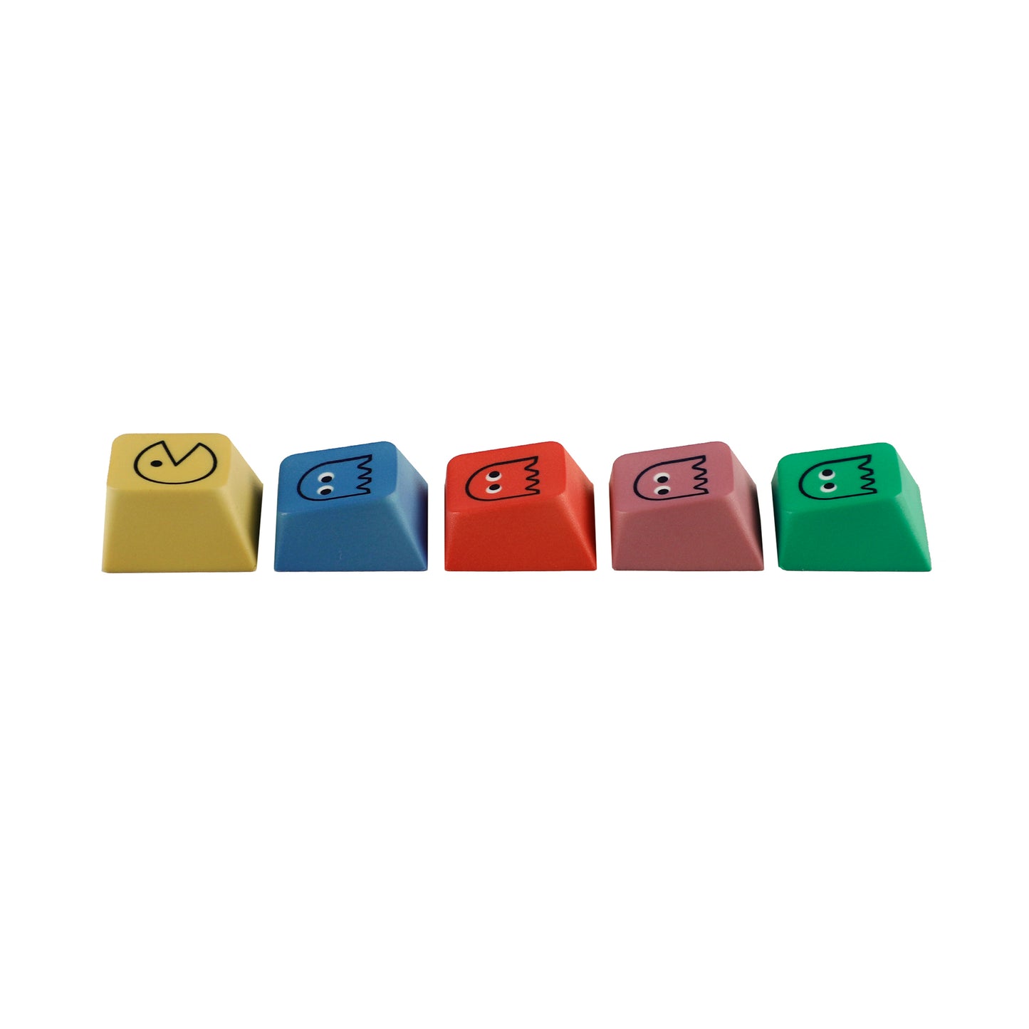 YMDK Cherry ZDA Cat OEM Profile Pacman Theme 5 PCS PBT Key caps Custom Five Dye Sublimation Keycaps for MX Mechanical Gaming Keyboard